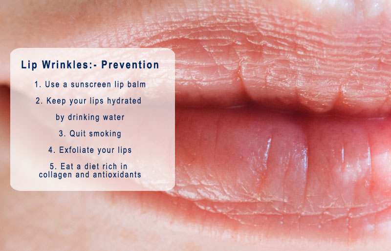 Lip wrinkles prevention